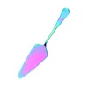 1Pc Multicolor Placcato Oro Rosa In Acciaio Inox Torta Pala Coltello Torta Pizza Formaggio Server Torta Divisore Coltelli Strumenti di Cottura