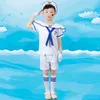 Barn Sailor Uniform Officer Cosplay Chorus Anime Skola Halloween Kostym för barn Baby Girl Boy Klänning Fancy Carnival Party Q0910