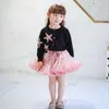 Gros printemps enfants tricoté cardigan paillettes étoile à manches longues princesse épais pull manteau filles vêtements E001 210610