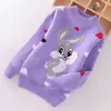 winter Girls Sweater Keep warm clothing Cotton children's O-neck pullover knitting Kids clothes 211201