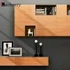DIYキッチン食器棚家具装飾フィルム自己粘着性木穀物ビニール壁紙モダンリビングルームPVC防水デカール210722