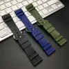 22mm 24mm 26mm Silicone Rubber Watch Band Ersätt för Panerai Strap Watch Band Waterproof Watchband Free Tools H0915
