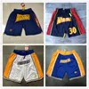 Just Don Basketball Shorts Zipper Sweatpants Hip Pop Sport Short Pant With Pocket Mitchell and Ness Retro Stitched Baseball 2021 2022 Blue White Black