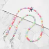 Lunettes de soleil cadres chaîne pour unisexe avec perles colorées étoile papillon coeur sourire pendentif Anti chute lunettes chaînes lanière bijoux