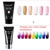 natural pink 6colors Temperature change 30ml Poly Nail Gel Set UV Varnish Polish Art Kit Quick Building For Extensions Manicure1