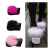Kapcie Platformy Wedge Fur Sliders Furry Slajdy Obuwie damskie Slip On Sandals Czarny Dla Kobiet Light Loafer 0227
