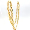 Ожерелье 10 мм с золотым наполнением Super Cool Men's Chain 24k Cuban Link Miami RING