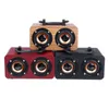 retro mini wooden wireless speaker 6inch bluetooth portable speakers with phone holder subwoofer stereo bass system tf usb mp3 pla290k