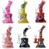 Pequenos mini dab rigs rigas de halloween bongos cachimbos de água de vidro 14,5 mm chuveiro fêmea de chuveiro perc uniqe bong bong tx817