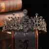 Vintage Fancy Flower Biżuteria Zestaw Kolczyk Naszyjnik Bransoletka Bransoletka Crown Gift dla tureckiego panny młodej BIJOUX H1022