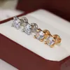 Stylish Diamond Ear Stud Luxury Designer Jewelry High Quality Classic Silver Ears Studs Wedding Party Mens Womens Earrings Ornaments