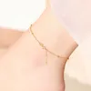 XF800 Genuine 18K Anklet Pure AU750 Yellow White Rose Gold Fine Jewelry for Women Luxury Gift J500