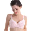 Nursing Cotton Maternity Underwire Dots Printed Push Up Plus Size Feeding Bra for Pregnant Women Pregnacy Bras 210318