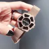 Marca de moda lindos relógios femininos meninas cristal flor estilo aço metal banda magnética relógio de pulso de quartzo CHA08 7616
