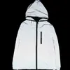 Heren Volledige Reflecterende Jas Licht Hoodies Dames Jassen Hip Hop Waterdichte Windbreaker Hooded Streetwear Jassen Man Oversize