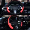 Steering Wheel Covers High Quality Leather Cover Fit 98% Car Models 37-38cm Interior Details Accessories Auto Goods