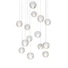 Hanglampen Moderne Simple Glass Ball LED Kroonluchter Indoor Villa Woonkamer Trap Lighting Lobby Clubhouse Decor Hanging Lights