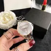 ブランドの時計女性女の子クリスタルトライアングル疑問符マークスタイルスチールメタルバンドクォーツ腕時計GS35