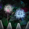 Lâmpadas de gramado Solar Powered Dandelion Outdoor Garden Globe Lamp Lights Stake Landscape Holiday Light336L