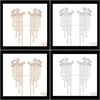 Dangle Chandelier Drop entrega 2021 Mulheres Moda Tassel Star Pingente Brinco Ouro Sier Cor Elegante Cristal Brincos Longos Fine Jewelry G