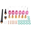 40PCS / Lot TIG Welding Kit Torch Collet Gaslins Pyrex Glass Cup Praktiska tillbehör för WP-9 / 20/25