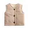 colete infantil outono e inverno meninos bebê seda algodão grossa meninas estrangeiras estilo waistcoat p4707 210622