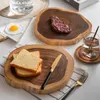 皿の皿モダンな木の年次リングの木製のディナープレート家庭用パンペストリーステーキ洋食レストランエルキーン用品