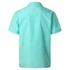 Herenkruis Geverfd Guayabera Geweven Button-Down Shirt Merk Korte Mouw Geborduurde Traditionele Cubaanse shirt met Revere Collar 2XL 210522