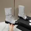 Nuevo diseñador de lujo para mujer, botas clásicas de moda, botas cortas de piel de vaca, zapatos de cuero de alta calidad