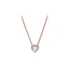 Higt Quality 18K ROSE GOLD 925 Sterling Silver Signature Circle Pendant Necklace with Original Box for Pandora CZ Diamond Disc Chain Women Jewerly