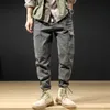 Mode Streetwear Men Jeans Loose Fit Big Fickor Casual Cargo Pants Slack Bottom Overaller Hip Joggers Wide Ben Trosuers