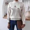 Herfst Winter Vintage Sweaters Jumper Casual Cherry Lange Mouwen Knit Sweater Oversized Pullovers Warm Womens Kleding Tops 210514