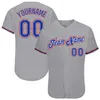 Custom Gray Black-Orange Authentic Baseball Jersey