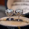 Oevas Real 05-1 D اللون moissanite أقراط للنساء أعلى جودة 100٪ 925 فضة تألق مجوهرات الزفاف