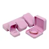 Pink Jewelry Gift Packaging Box Velvet Ring Cufflink Earring Pendant Charm Necklace Bangle Bracelet Brooch Jewellery Packing Boxes 350 B3