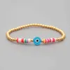 5PCS, Turkish for Women s Pulseras Greek Eye Jewelry Gold Ball Beaded High Quality Polymer Clay Bracelet