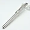 Kampanj Pen MSK 163 Rllerball Ballpoint Pen Golden Silver Metal Black Stripe Stationery med serienummer