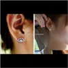 Stud Jewelry Drop Delivery 2021 Llegada Pendientes de moda Gran diamante redondo para mujer Chica White Zircon Pendientes Ship Aj6A8
