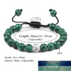 Couple Distance Bracelets tressés en pierre naturelle Bracelet en Malachite verte pour femmes hommes meilleur ami bijoux faits à la main cadeaux prix d'usine conception experte qualité