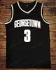 سفينة من الولايات المتحدة Allen Iverson #3 Georgetown Hoyas College Basketball Jersey All Mensed Black Size S-3XL Top Quality