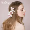 NiuShuya mujer flor artificial boda horquillas dulce Floral Hairstick pinzas para el cabello accesorios pasadores