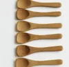 8 Size Small bamboo Spoons Natural Eeo-Friendly Mini Honey Kitchen Mini Coffee Teaspoon Kids Ice Cream Scoop