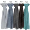 Crinkle Plissee Plain Chiffon Schals Schals Hijabs Mode muslimische Kopftuch Wraps Turbane