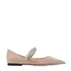 designer Sandals Flat Summer Ballerines Nude Black Suede Leather Ballet Pointed Toe Women Crystal Strap Comfort Walking