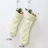 37cm 46cm xmas stickad hemvägg dekoration godis väska julstrumpor gåva sock träd hänge