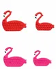 Kleine meid siliconen portemonnee decompressie bubbel speelgoed verandering opslag flamingo accessoires tas pen kast grote messenger tas