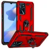 Magnetische Armor Cases voor OPPO A16 A16S A9 A15 A15S A35 A53 A53S A32 A52 A72 A92 A54 A55 A74 A93 A94 A95 5G CASE SILICON Autohouder Ring HARD Realme C20 C21 Cover