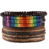 3pcs/set Brand handmade leather wristband bracelets Unisex fashion jewelry wholesale price promotion Xmas gift