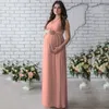 Maternity Long Dress Lace Party Evening Dress Pregnancy Clothes Lady Elegant High Quality Pregnant Women Chiffon Long Dresses Y0924