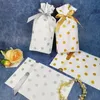 Bolsas de regalo de galletas de caramelo a la moda con cinta, paquete para hornear galletas, decoración para fiesta de cumpleaños y boda, bolsas de regalo de Navidad